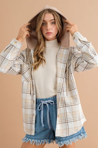 Minimal Effort Hooded Flannel - Sugar & Spice Apparel Boutique
