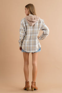 Minimal Effort Hooded Flannel - Sugar & Spice Apparel Boutique