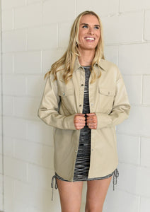 L.A. Baby Leather Shacket - Sugar & Spice Apparel Boutique