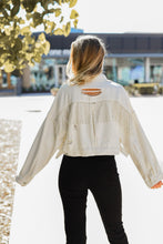 Cowboy Casanova Rhinestone Fringe Denim Jacket in White - Sugar & Spice Apparel Boutique