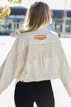 Cowboy Casanova Rhinestone Fringe Denim Jacket in White - Sugar & Spice Apparel Boutique