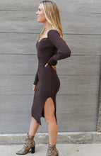 Cocktail Conversations Sweater Dress in Chocolate - Sugar & Spice Apparel Boutique