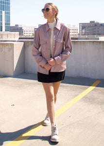 We Can't Stop Faux Leather Shacket - Sugar & Spice Apparel Boutique