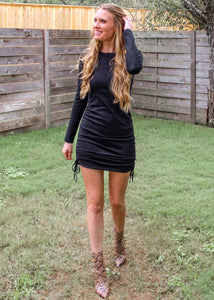 Long Story Short Adjustable Dress in Black - Sugar & Spice Apparel Boutique
