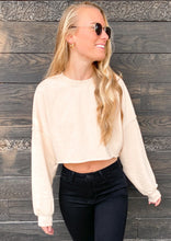 Coffee Date Cropped Sweatshirt in Taupe - Sugar & Spice Apparel Boutique