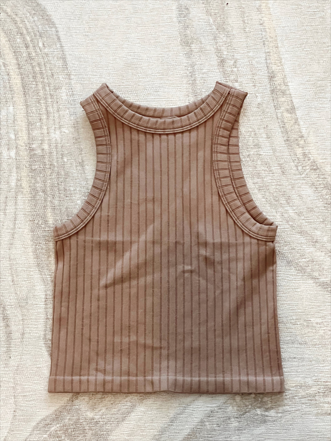 Karma is My Boyfriend Tank in Taupe - Sugar & Spice Apparel Boutique