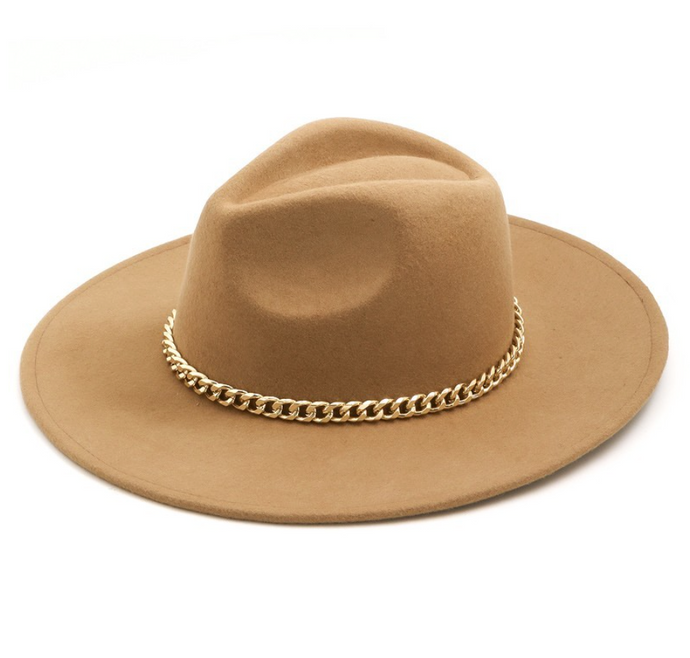 Chain of Fools Rancher Hat in Tan - Sugar & Spice Apparel Boutique