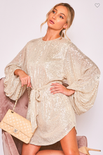 Poppin Bottles Sequin Dress in Champagne - Sugar & Spice Apparel Boutique