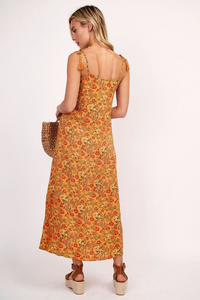 Golden Poppy Midi Dress - Sugar & Spice Apparel Boutique