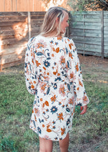 Orange Blossom Balloon Sleeve Wrap Dress - Sugar & Spice Apparel Boutique