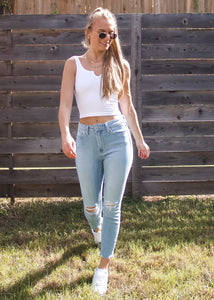 Hey There Delilah Distressed Skinny Jeans - Sugar & Spice Apparel Boutique