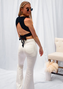 Party in the Back Cropped Tank in Black - Sugar & Spice Apparel Boutique