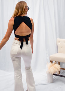 Party in the Back Cropped Tank in Black - Sugar & Spice Apparel Boutique