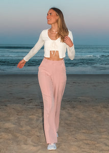 Deja Vu Pleated Pants in Pink - Sugar & Spice Apparel Boutique