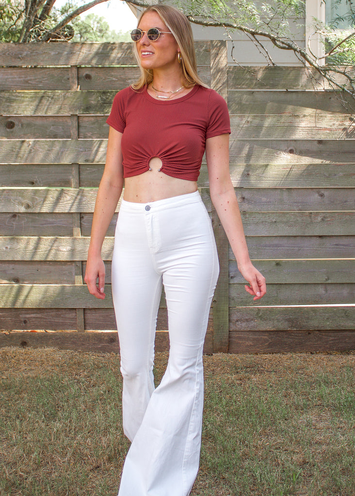 August Ribbed Ring Top - Sugar & Spice Apparel Boutique