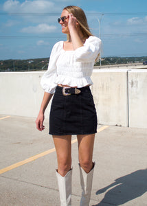 Country Girl Shake It For Me Top in Ivory - Sugar & Spice Apparel Boutique