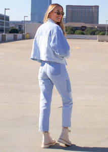 I'm Different Colorblock Denim Jacket - Sugar & Spice Apparel Boutique