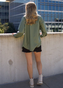 Olive You More Leather Shacket - Sugar & Spice Apparel Boutique