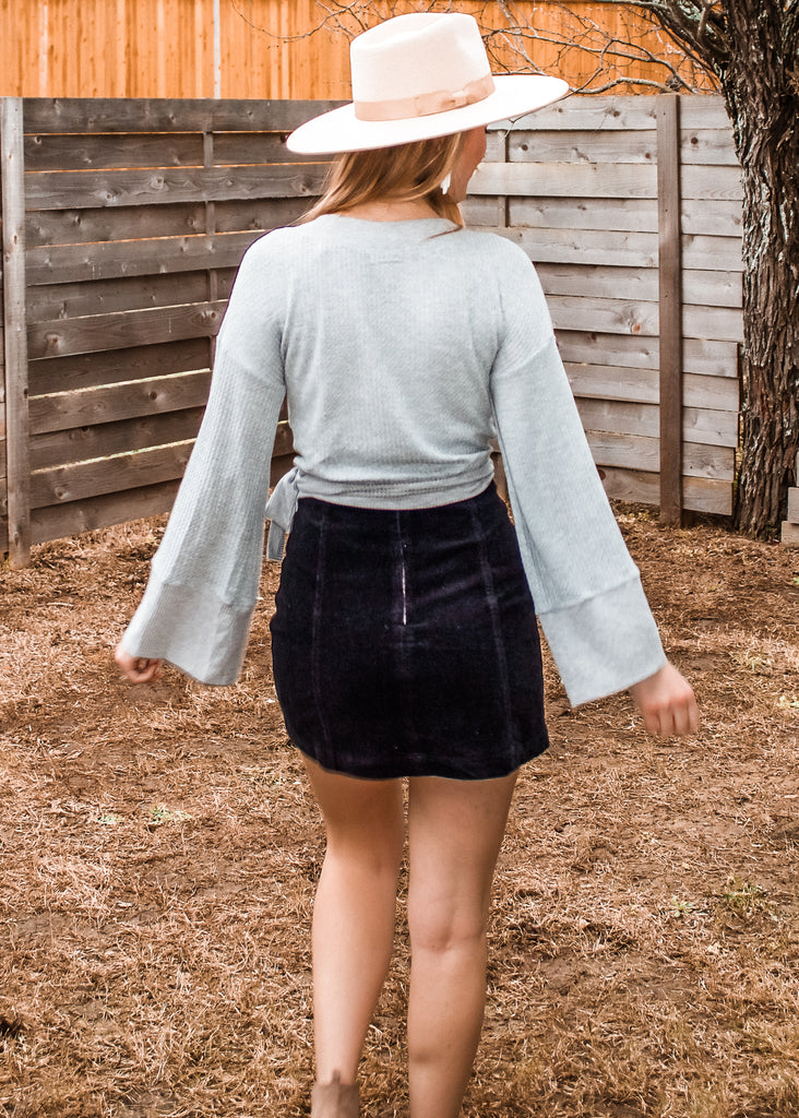 Out of the Office Corduroy Skirt in Black - Sugar & Spice Apparel Boutique